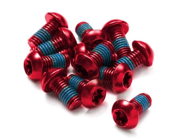 Vis de Frein à Disque Anodisé Rouge Pack de 12