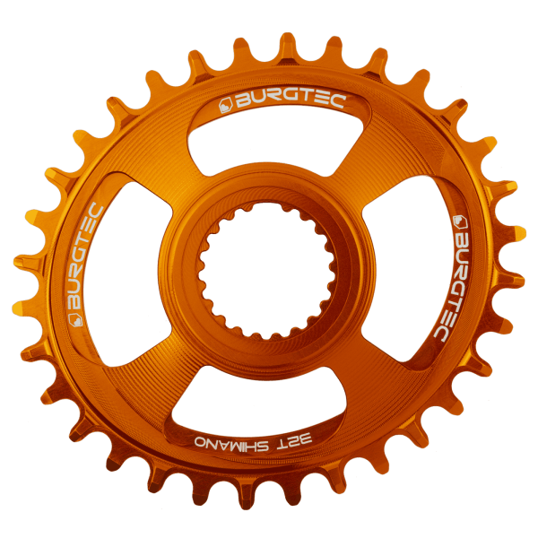 Couronne Burgtec Shimano Oval Direct Mount Thick Thin Orange 30d