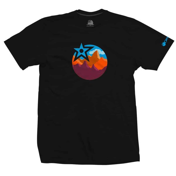 T-Shirt Orange Bikes Mountain O'Range 2 Noir  S/M|L/XL