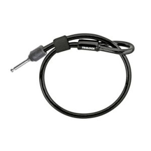 Antivol Velo Cable à Boucle pour Fer à Cheval Trelock Zr310 Plug Cable Noir 1.50m Diam 10mm (Profondeur Plug Fixation 50mm et Diam 9.6mm)