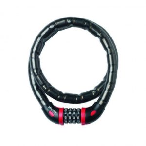 Antivol Velo Cable Articule à Combinaison Masterlock Diam 18mm L 1 M Noir - Niveau Securite 7