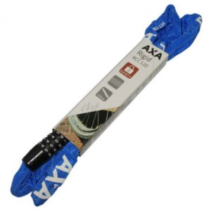 Antivol Velo Chaine à Combinaison Axa Rigid Code Diam 3.5mm L1.20m Bleu - Securite Niveau 7/15