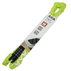 Antivol Velo Chaine à Combinaison Axa Rigid Code Diam 3.5mm L1.20m Vert - Securite Niveau 3/15