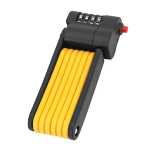 Antivol Velo Pliable/pliant à Combinaison Masterlock Diam 4 Mm L 800 Mm Noir/orange Type Couteau (Inclus Support Fixation)