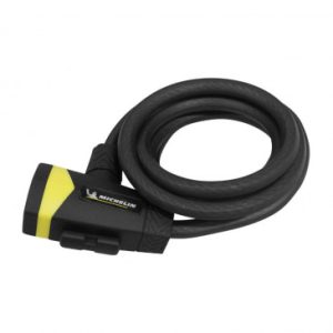 Antivol Velo Spiral à Cle Michelin Diam 12mm Long 2.00m Noir/jaune