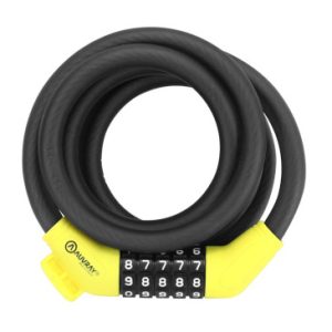 Antivol Velo Spiral à Combinaison Auvray Diam 12 Mm Long 1.50 M Noir Mat (Avec Support)