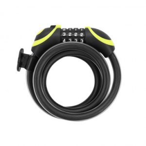 Antivol Velo Spiral à Combinaison Michelin Diam 12mm Long 1.50m Noir/jaune