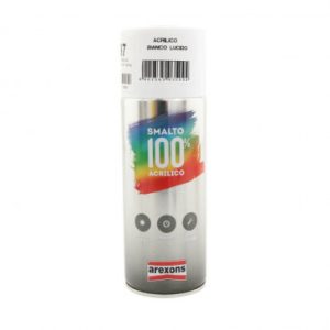 Bombe de Peinture Arexons Acrylique 100 Blanc Brillant Aerosol 400 Ml (3599)