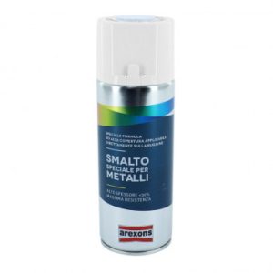 Bombe de Peinture Arexons Smalto Special Metal Satin Blanc Glace Mat Aerosol 400 Ml (3853)