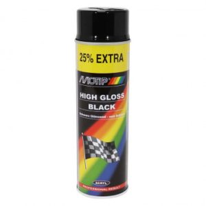 Bombe de Peinture Motip Pro Acrylique Brillant Noir Aerosol 500 Ml (04005)