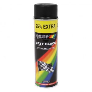 Bombe de Peinture Motip Pro Acrylique Mat Noir Aerosol 500 Ml (04006)