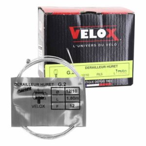 Cable de Derailleur Velox Galva pour Huret 1.80m (Boite de 25) 12/10 12 Fils Tete 3 X Diam 4.8mm