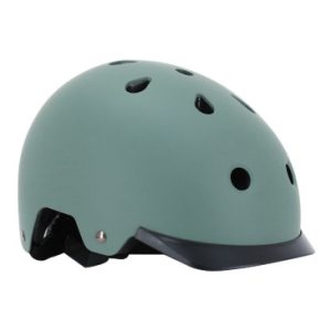 Casque Velo Adulte Auvray Urban Kaki avec Eclairage Integre Sur Molette Reglable Taille 54-58