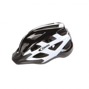 Casque Velo Adulte Ges City Varik Blanc/noir Taille 58-62 avec Visiere et System Fit Lock (Vendu à L'unite En Boite)