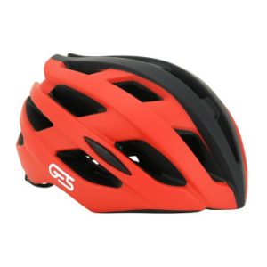 Casque Velo Adulte Ges Icon-12 Route Noir/rouge In-mold Taille 54-58 Fit-system (Vendu En Boite) - 21 Aerations