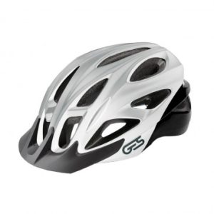 Casque Velo Adulte Ges Vtt/gravel Revo Argent In-mold Taille 58-61 avec Visiere et Fit-system (Vendu En Boite)