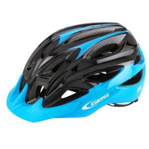 Casque Velo Adulte Ges Vtt/gravel Revo Noir/bleu Sky In-mold Taille 58-61 avec Visiere et Fit-system (Vendu En Boite)