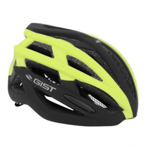 Casque Velo Adulte Gist E-bike Planet Noir/jaune Mat In-mold Taille 52-58 Reglage Molette 212grs