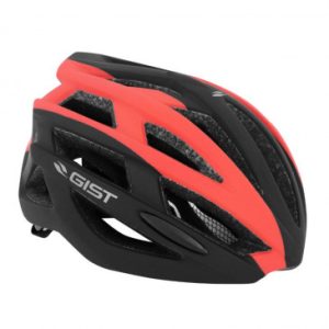 Casque Velo Adulte Gist E-bike Planet Noir/rouge Mat In-mold Taille 52-58 Reglage Molette 212grs