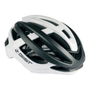 Casque Velo Adulte Gist Route Sonar Blanc/noir Full In-mold Taille 54-59 Reglage Molette