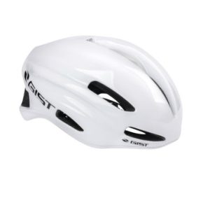 Casque Velo Adulte Gist Route Veloce Blanc Taille 52-56 Reglage Molette Fermeture Boucle Fidlock Magnetique (Eps/pc)