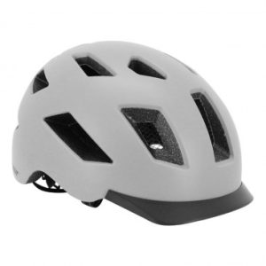 Casque Velo Adulte Gist Urbain Smart Gris In-mold avec Eclairage Arriere Taille 52-58 Reglage Molette - Lumiere Visible à 200m