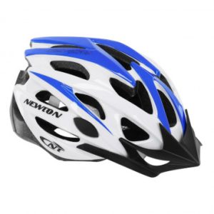 Casque Velo Adulte Gravity Route / VTT Victory Bleu/blanc Taille 55-58 avec Visiere et Lock (Vendu en Boite)