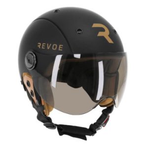 Casque Velo Adulte Revoe Premium Urbain/city Noir Mat Taille 55-56 Visiere Reglable