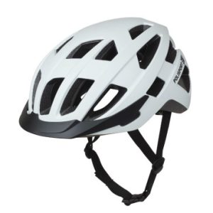 Casque Velo City Adulte Polisport City-move In-mold Blanc Mat avec Visiere Noir Taille 54-58 System Quick Lock