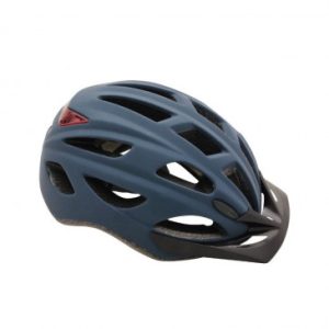 Casque Velo City Adulte Polisport Citygo Bleu Fonce Mat Taille 52-59 System Quick Lock avec Lumiere Integree