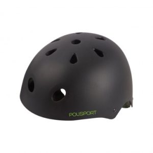 Casque Velo City Junior Polisport Urban Radical Noir avec Deco Taille 53-55 System Quick Lock