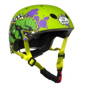 Casque Velo Enfant Disney V3 Hulk Vert avec Molette Reglage Taille 54-58 (Vendu Sur Carte)