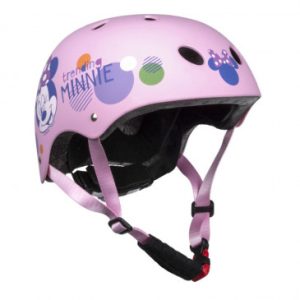 Casque Velo Enfant Disney V3 Minnie Rose avec Molette Reglage Taille 54-58 (Vendu Sur Carte)