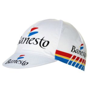 Casquette Velo Equipe Vintage Banesto Blanc