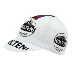 Casquette Velo Equipe Vintage Molteni Champion Du Monde Blanc