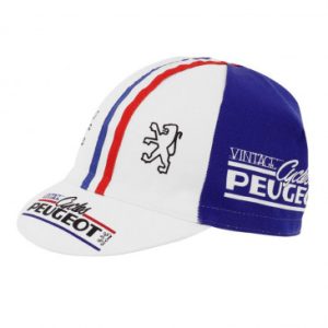 Casquette Velo Equipe Vintage Peugeot Bleu/blanc/rouge