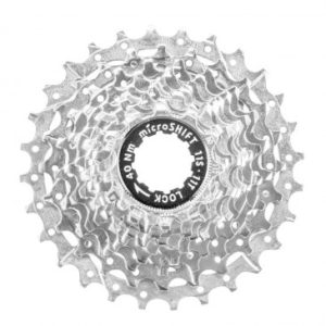 Cassette 11v. Microshift 11-28 pour Shimano/sram Route Argent (Vendu à l'unité) (11-12-13-14-15-16-17-19-21-24-28)