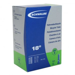 Chambre à Air Velo 450 X 35a - 18" Schwalbe Valve Standard Tout Alu (40-355 à 37-400) (Av5)