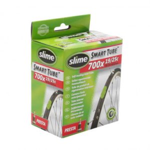 Chambre à Air Velo 700 X 19-25 Slime Valve Presta Obus Demontable avec Liquide Anti-crevaison