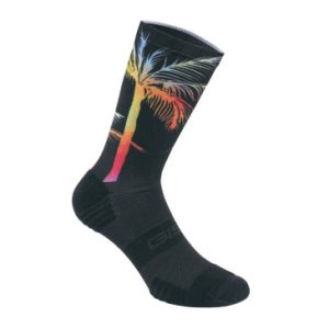 Chaussettes/socquettes Ete Gist Palm Noir et Deco 38/42 - Hauteur 22cm (Paire) -5868