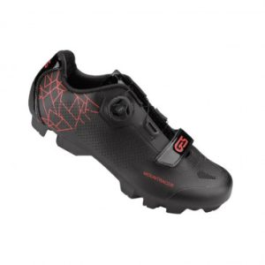 Chaussure VTT Ges Mountracer2 Noir/rouge T38 Fixation Microclip Atop/velcro Compatible Spd (Paire)