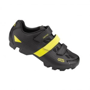 Chaussure VTT Ges Vantage2 Noir/jaune Fluo T39 Fixation 3 Velcros Compatible Spd (Paire)