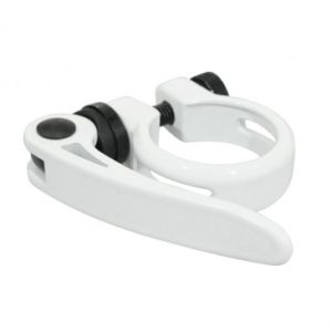 Collier Serrage Tige de Selle Rapide Gravity Alu Blanc Diam. 28