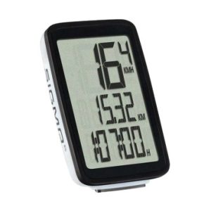 Compteur Sigma Pure 1 Noir/blanc Ats Sans Fil (5 Fonctions) Grand Ecran 3 Lignes pour Fonctions Vitesse-distance-duree