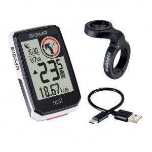 Compteur Sigma Rox2.0 Gps Blanc avec Support Cintre Decale