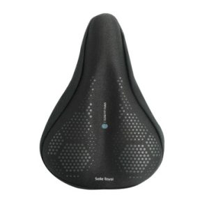 Couvre Selle Velo Royal Noir à Memoire de Forme Large (251x220mm) 168g