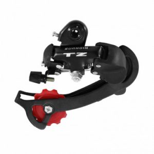 Derailleur VTT Arriere Gravity 8/7v. Tz Chape Longue Noir à Visser (Compatible Shimano Jusqu'a 30dts) Sur Carte