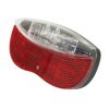 Eclairage Velo à Pile Arriere Sur Porte-bagages 2 Leds Rouge (Livre avec Piles) Entraxe 80mm