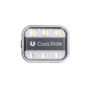 Eclairage Velo Coolride USB Arriere Clip Sur Tige de Selle et Adaptateur pour Fixation Sac à Dos 6 Led