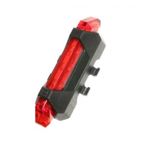 Eclairage Velo / Trottinette USB Arriere Sur Tige de Selle - Haubans - Essieux Arriere de Trottinette Xiaomi M3655 Leds 2 Fonctions Pro Rouge (Rechargeable Usb) (Sur Carte)